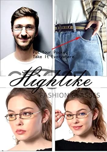HIGHLIKE 3-Pack Hard Cases Folding Reading Glasses 3 Pairs | Compact, Durable & Stylish (47mm Lens, 131mm Frame) thumbnail 5
