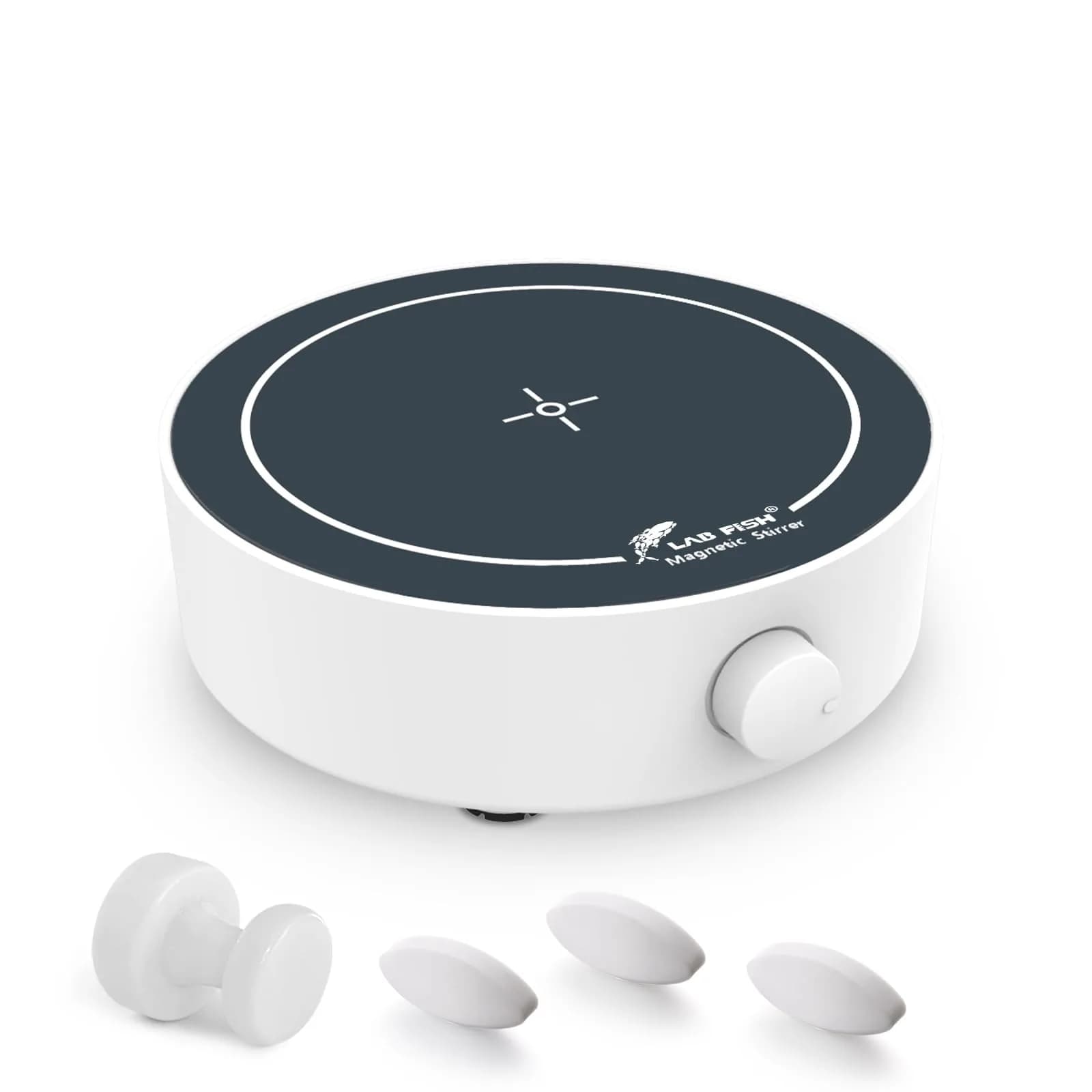 LAB FISH MS3 Magnetic Stirrer Mixer Stir Plate Set | 1800RPM, 3L Capacity, Includes 3 Stir Bars & Retriever, Compact for Lab & Homebrew — 3L-SET