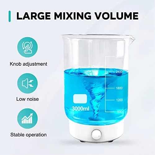 LAB FISH MS3 Magnetic Stirrer Mixer Stir Plate Set | 1800RPM, 3L Capacity, Includes 3 Stir Bars & Retriever, Compact for Lab & Homebrew thumbnail 3