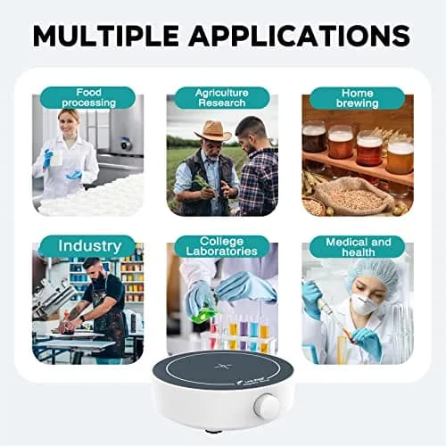 LAB FISH MS3 Magnetic Stirrer Mixer Stir Plate Set | 1800RPM, 3L Capacity, Includes 3 Stir Bars & Retriever, Compact for Lab & Homebrew thumbnail 4