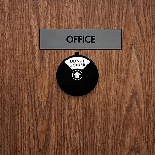 Kichwit Privacy Sign for Office, Do Not Disturb, Out of Office, Please Knock, In a Meeting (Black&White, 5 inch) thumbnail 4