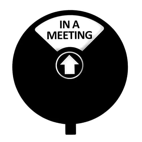 Kichwit Privacy Sign for Office, Do Not Disturb, Out of Office, Please Knock, In a Meeting (Black&White, 5 inch) thumbnail 7