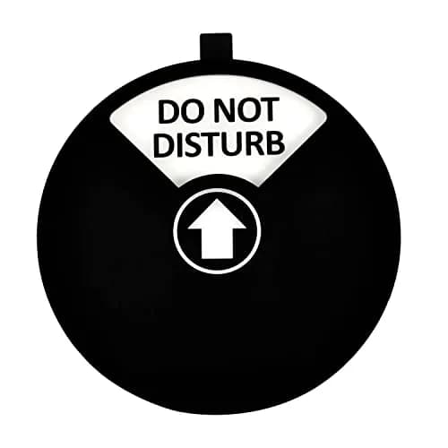 Kichwit Privacy Sign for Office, Do Not Disturb, Out of Office, Please Knock, In a Meeting (Black&White, 5 inch) thumbnail 8