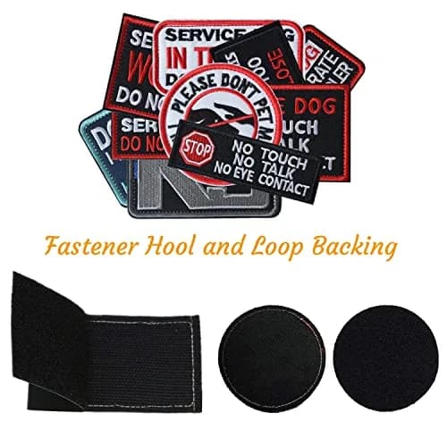 J.CARP Service Dog K9 Badge Patch 10 pcs | No Touch Embroidered Patches for Harness thumbnail 3