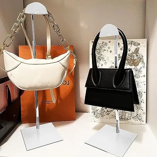 Royxen 3 Pack Adjustable Purse Display Stand 37-61cm (14-24") | Stainless Steel Bag Organizer for Shops thumbnail 4