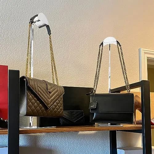 Royxen 3 Pack Adjustable Purse Display Stand 37-61cm (14-24") | Stainless Steel Bag Organizer for Shops thumbnail 5