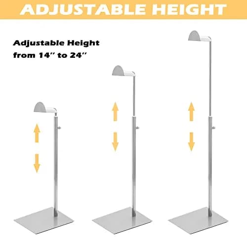 Royxen 3 Pack Adjustable Purse Display Stand 37-61cm (14-24") | Stainless Steel Bag Organizer for Shops thumbnail 3