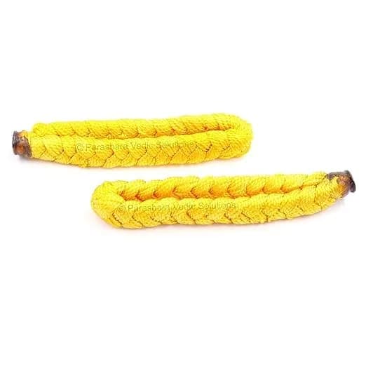 Ahen Unisex Adult Bagalamlukhi Kavach Bracelet Set of 2 | Adjustable Black Cord with Bead thumbnail 2