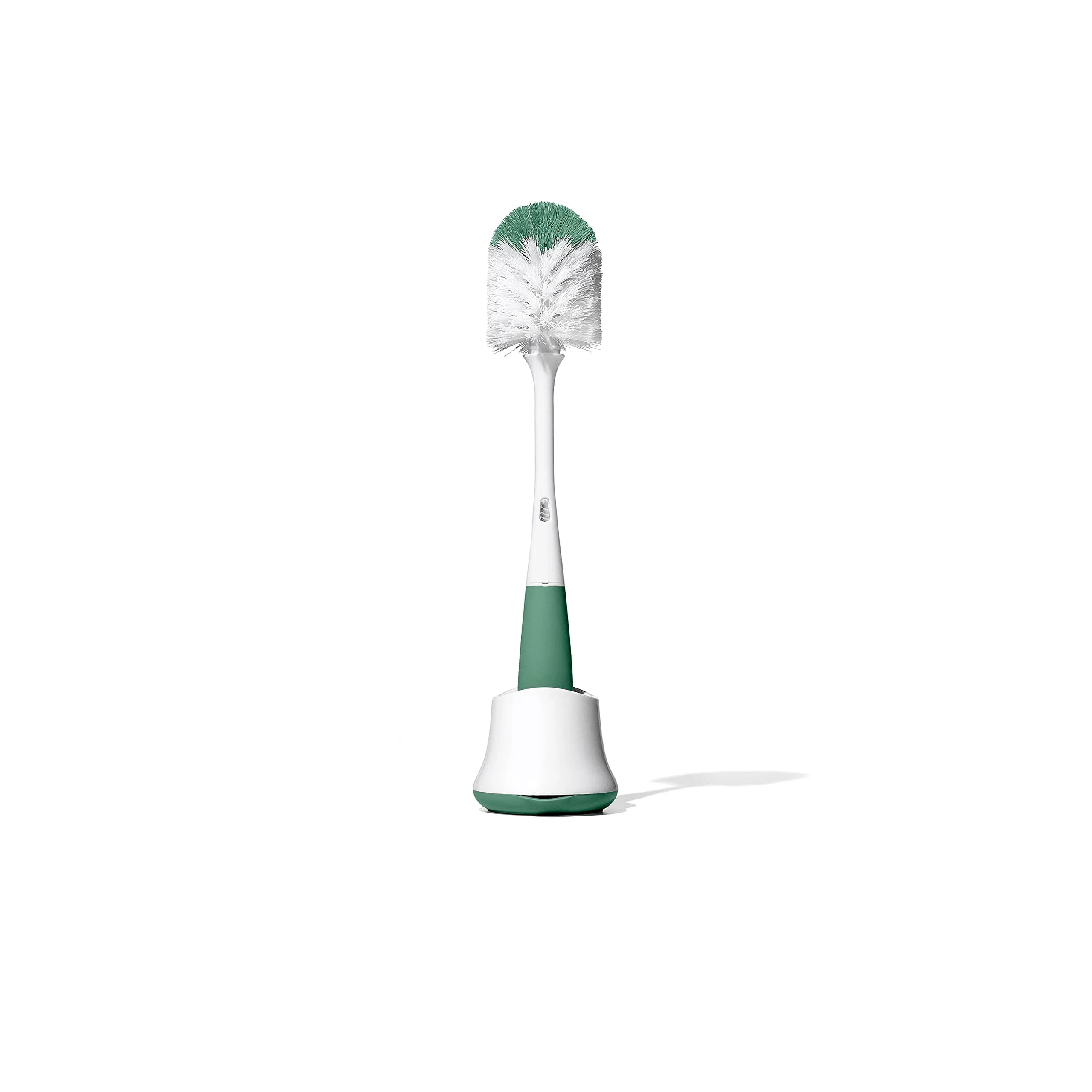 OXO Tot Bottle Brush with Nipple Cleaner and Stand, Sage | BPA-Free, Top-Rack Dishwasher Safe