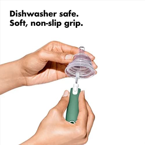 OXO Tot Bottle Brush with Nipple Cleaner and Stand, Sage | BPA-Free, Top-Rack Dishwasher Safe thumbnail 5