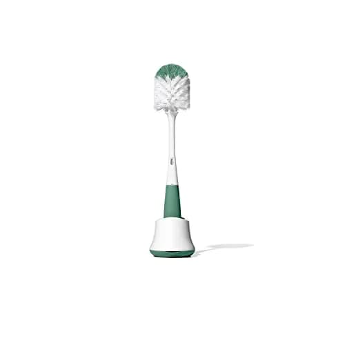 OXO Tot Bottle Brush with Nipple Cleaner and Stand, Sage | BPA-Free, Top-Rack Dishwasher Safe thumbnail 1