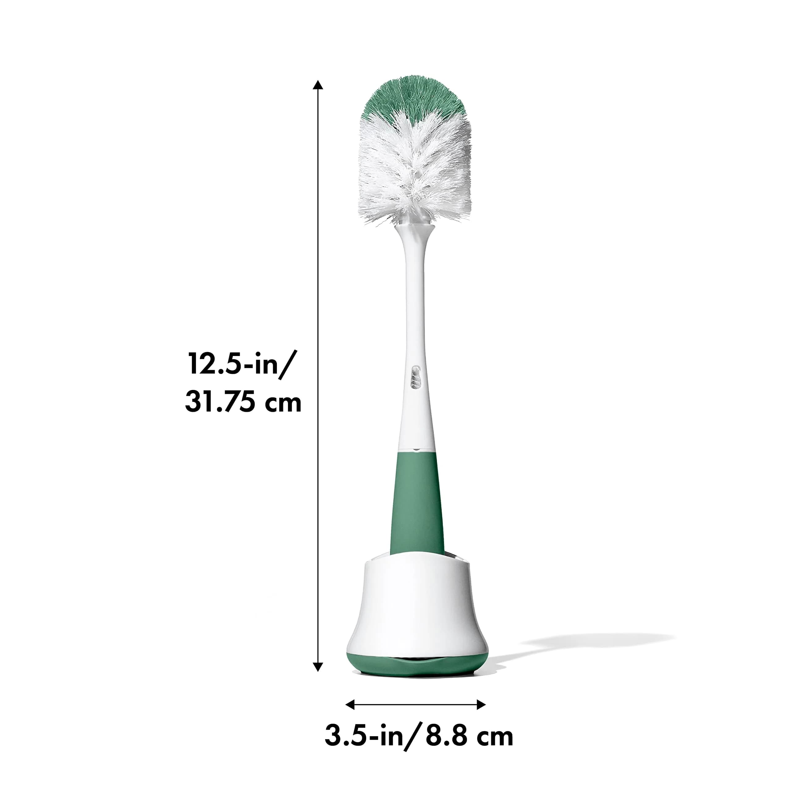 OXO Tot Bottle Brush with Nipple Cleaner and Stand, Sage | BPA-Free, Top-Rack Dishwasher Safe - view 2