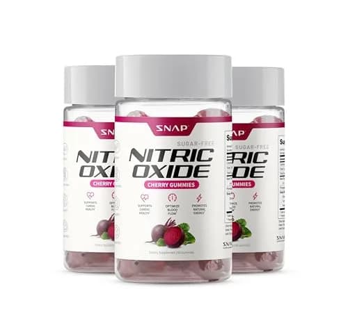 Snap Supplements Nitric Oxide Beet Root Gummies Cherry 60 Count | Support Circulation & Energy thumbnail 1