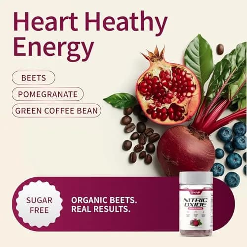 Snap Supplements Nitric Oxide Beet Root Gummies Cherry 60 Count | Support Circulation & Energy thumbnail 3