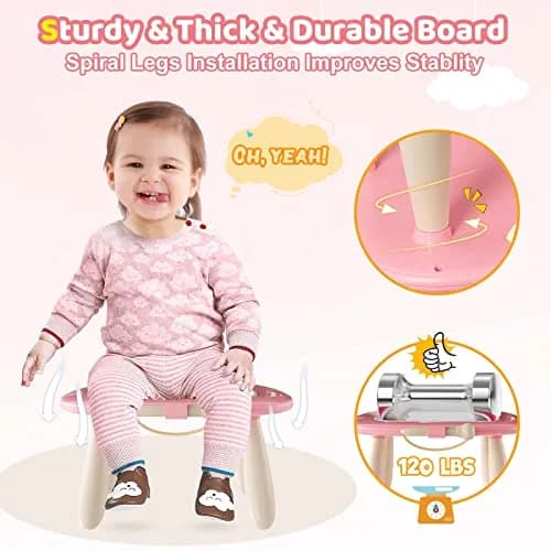 Kikidex Magnetic Drawing Board with Legs, Toddler Learning Toy for 1-3 Year Olds, Mess-Free Doodle Pad, Soft Pink | Educational Art Toy thumbnail 6