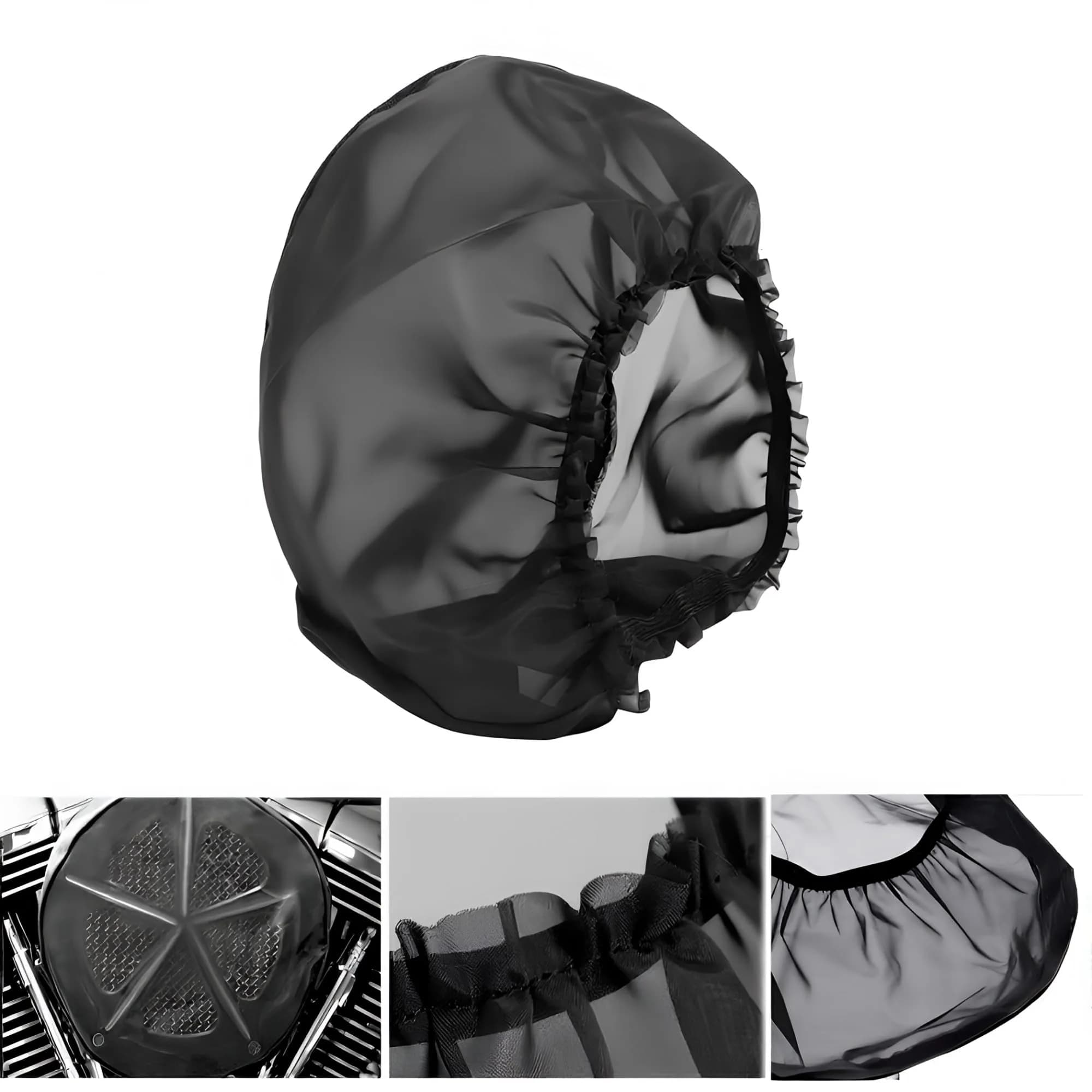 TCMI Motorcycle Waterproof Air Filter Rain Sock Cover for Harley Davidson Touring 15.2 cm (6 in) | Protects Air Cleaner Kits - main product image