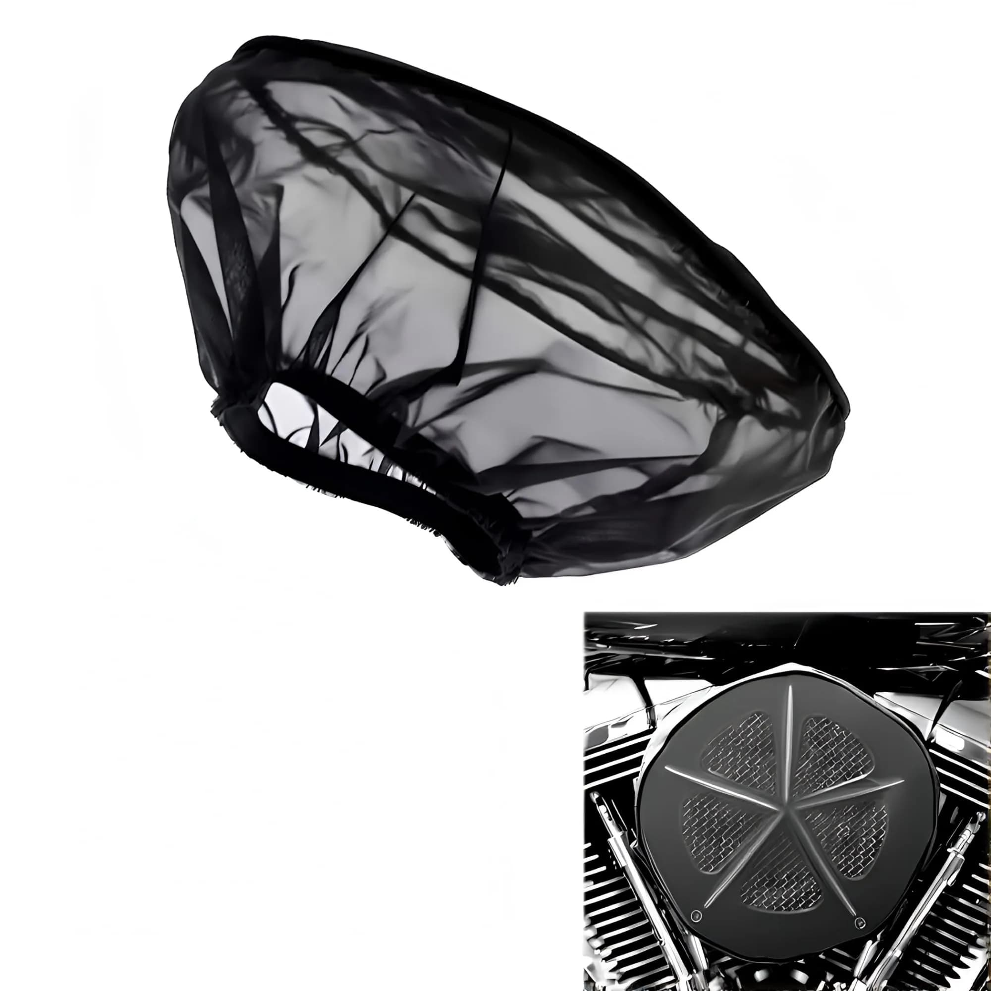 TCMI Motorcycle Waterproof Air Filter Rain Sock Cover for Harley Davidson Touring 15.2 cm (6 in) | Protects Air Cleaner Kits - view 3