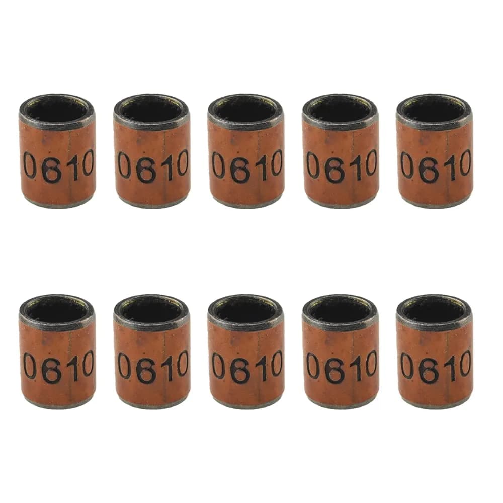 Acoeitl Steel Sleeve Bushing Bearing 6mm Bore x 8mm OD x 10mm Length | Tight, Oil-Free, No Rattle, 10Pcs — Bronze