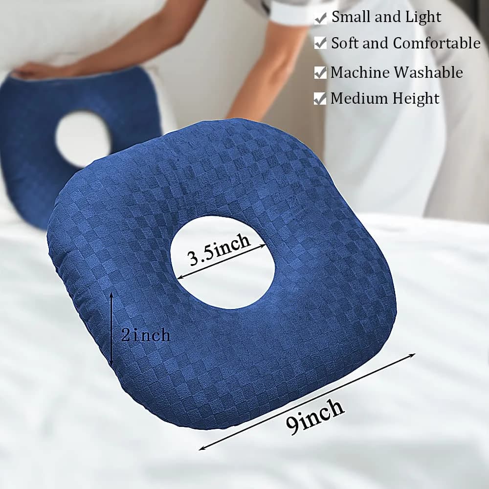 Wuronsa Ear Piercing Pillow with Hole for Cartilage Piercings, CNH Support | Adjustable Cotton Pillow for Side Sleepers - view 3