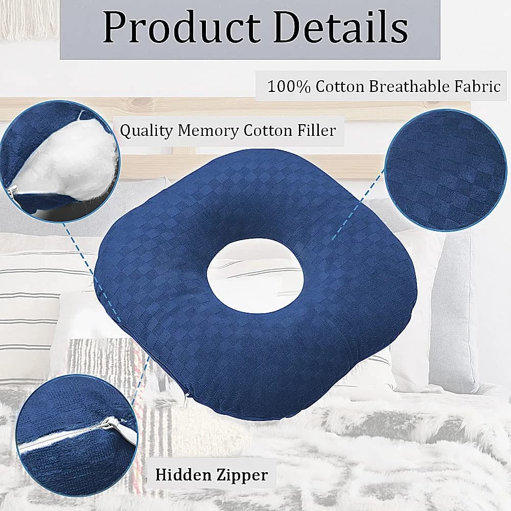 Wuronsa Ear Piercing Pillow with Hole for Cartilage Piercings, CNH Support | Adjustable Cotton Pillow for Side Sleepers - view 4