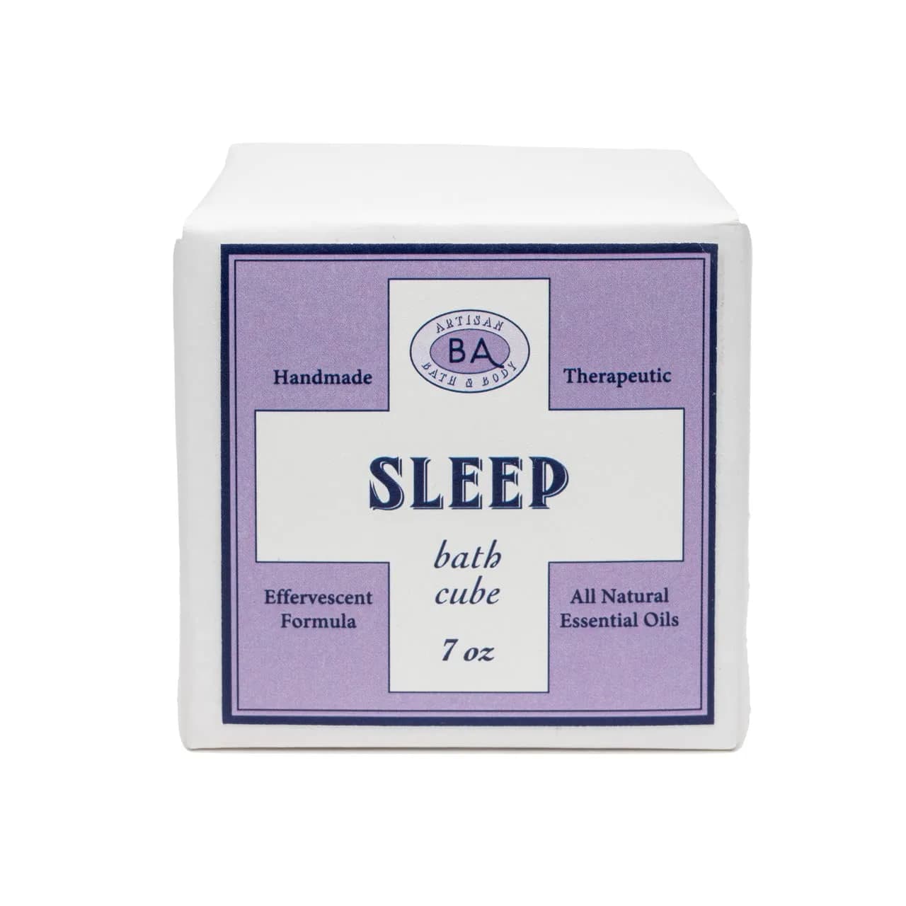 Baudelaire Sleep Bath Cube 7oz | Lavender, Chamomile, Sage Aromatherapy Relaxation — No Color