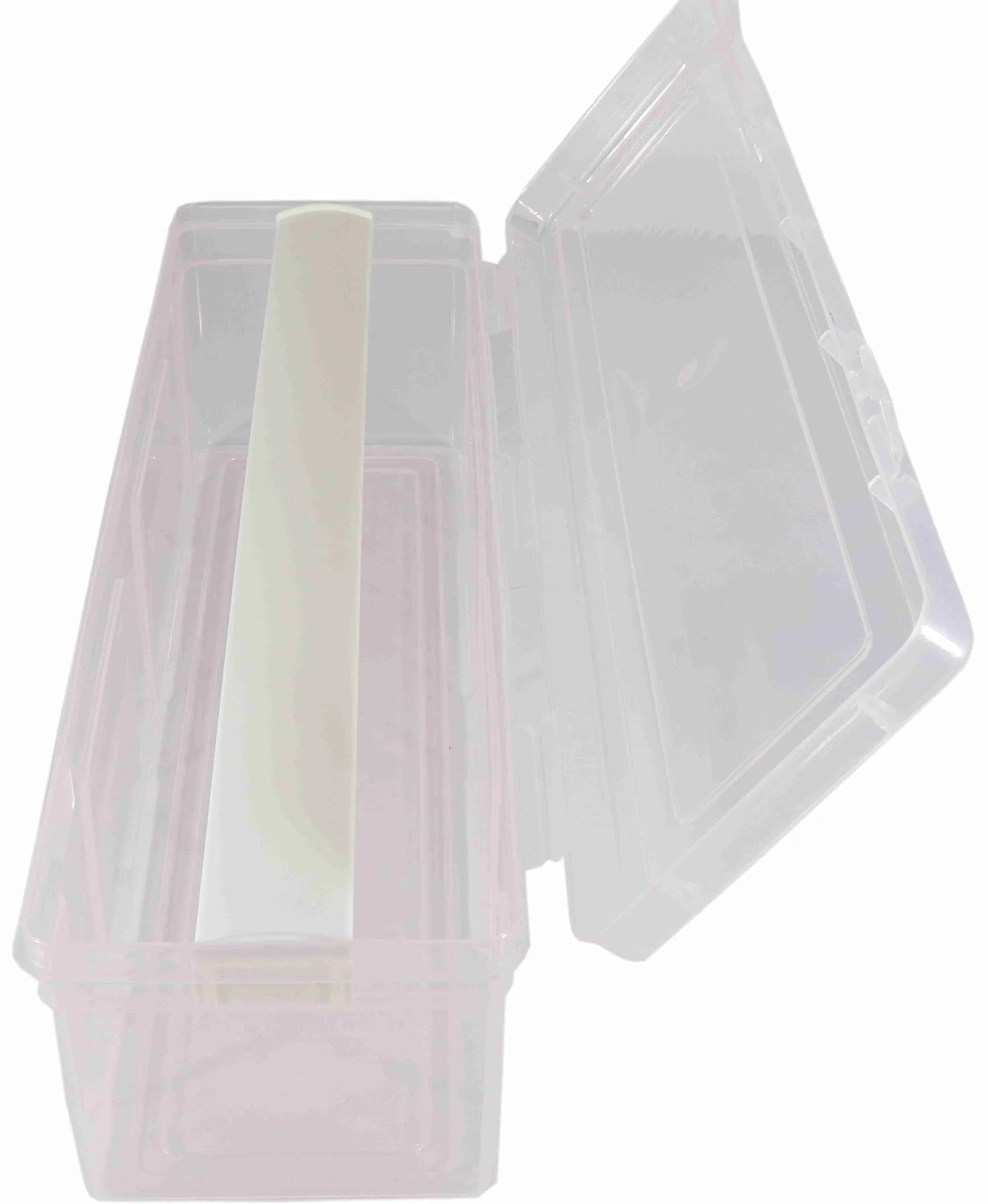 NMII Multipurpose Plastic Storage Box with 1 Adjustable Rods, 30cm (11.8in) | Transparent Jewelry Organizer for Bangles, Watches, Accessories - main product image