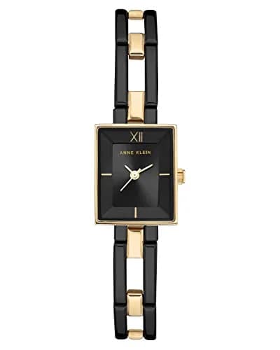 Anne Klein Women's Bracelet Watch 18mm Metal Case Black Dial Gold-Tone Open Bracelet thumbnail 1