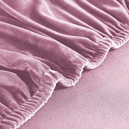 Jonuiony Wear-Resistant Universal Sofa Cover | Stretch Velvet L Shape Couch Protector (Pink) thumbnail 7