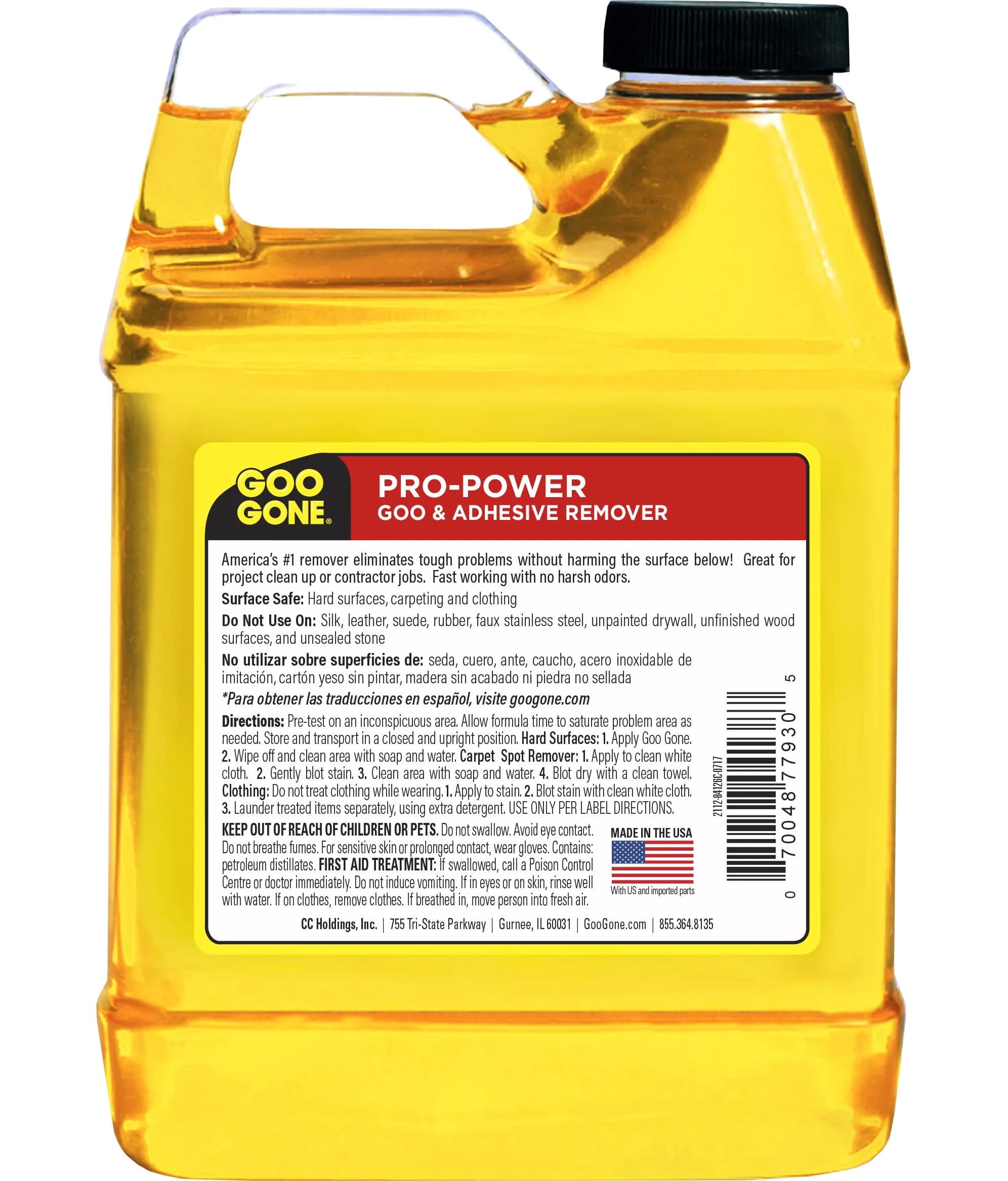 Goo Gone Pro-Power Adhesive Remover 1900ml (64 Fl Oz) | Professional Strength for Tough Messes - view 2