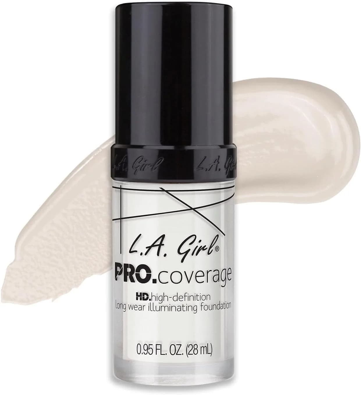 L.A. Girl Pro Coverage Liquid Foundation in White - Dewy, Radiant Finish (0.95 Fl Oz) - main product image