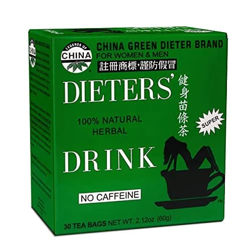 Uncle Lee's Tea China Green Dieters Tea 60 Bags (Pack of 2) | Caffeine Free Herbal Supplement — Pack of 4