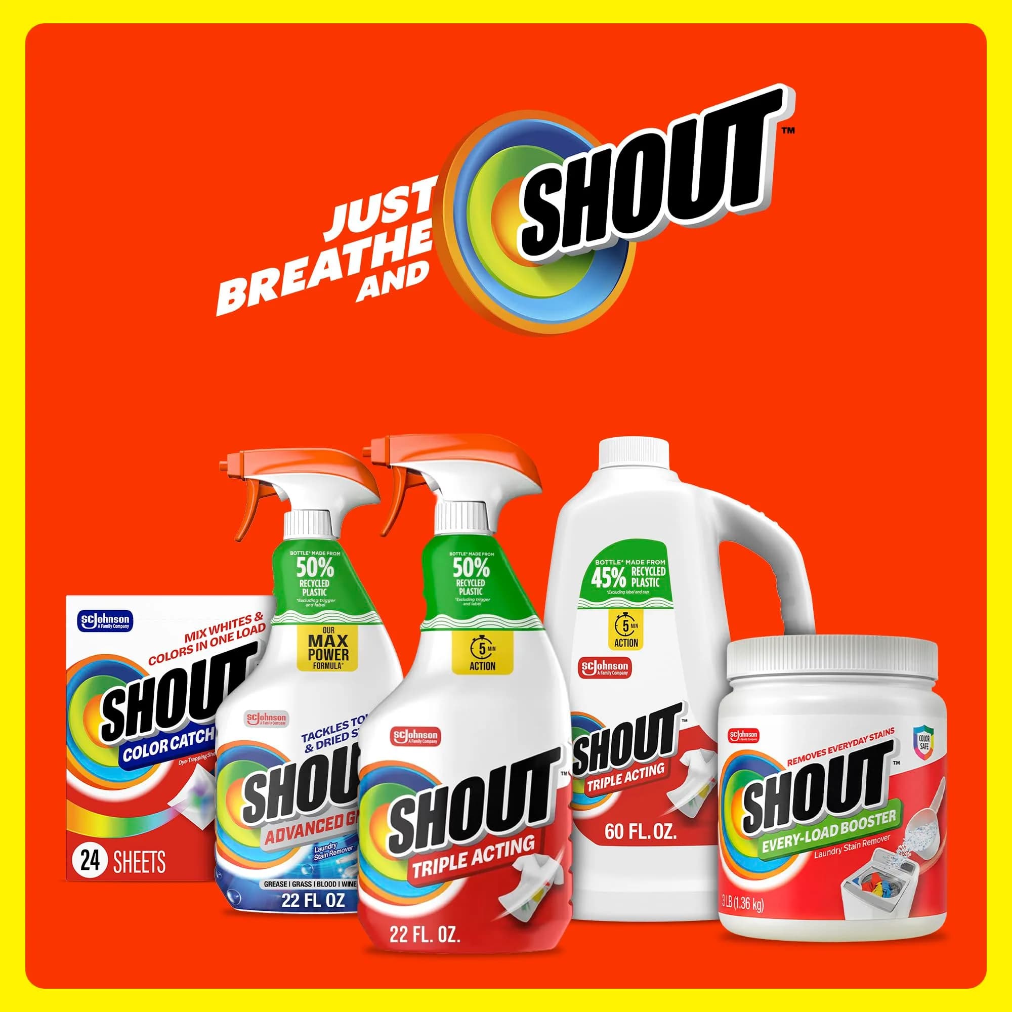 Shout Active Enzyme Laundry Stain Remover Spray 1.37 L (2 x 22 Fl Oz) | Triple-Acting Formula for 100+ Stains - view 9