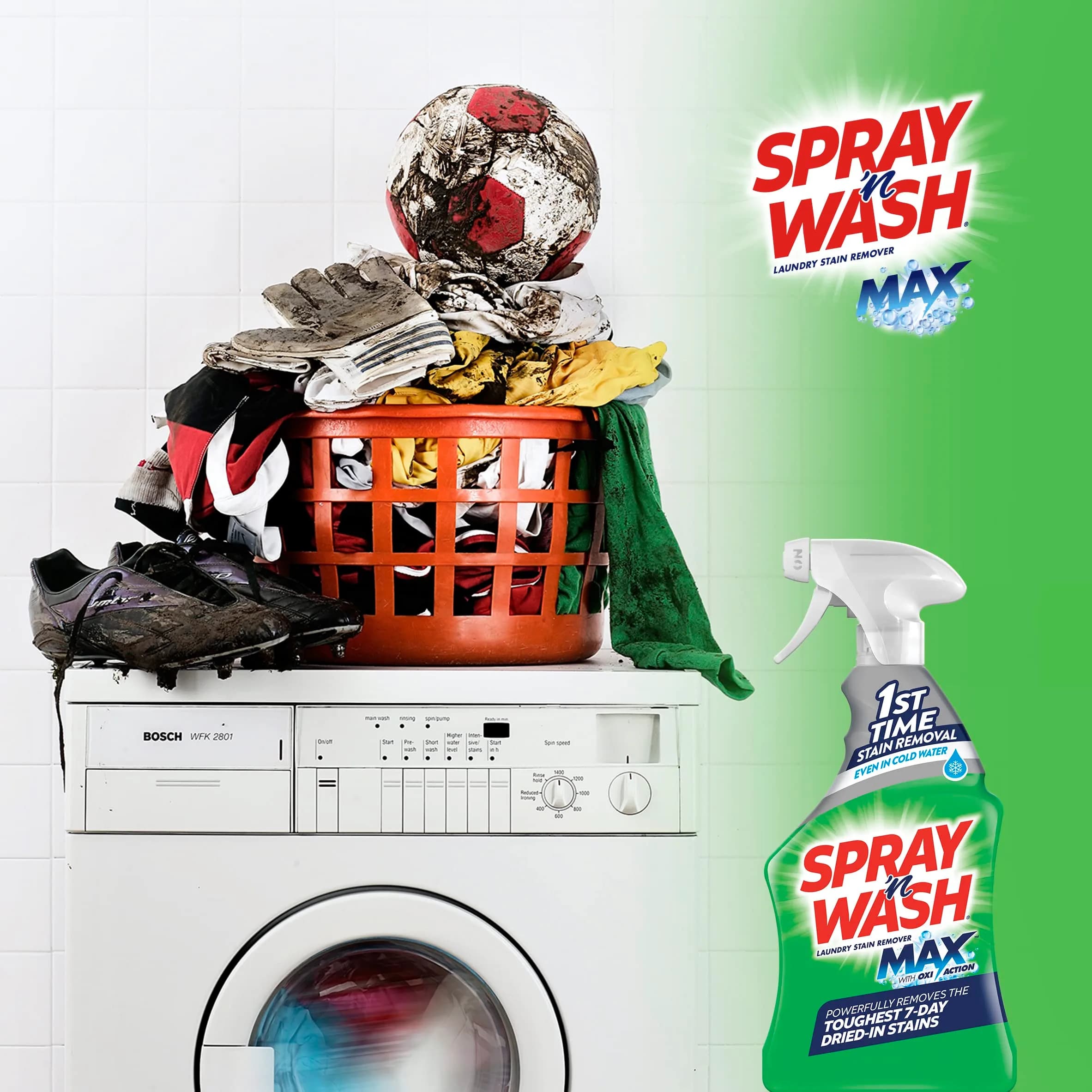 Spray 'n Wash Max Stain Remover Spray 1.42 L (48 Fl Oz) | Tough Stains, 7-Day Dried-In Messes - view 6