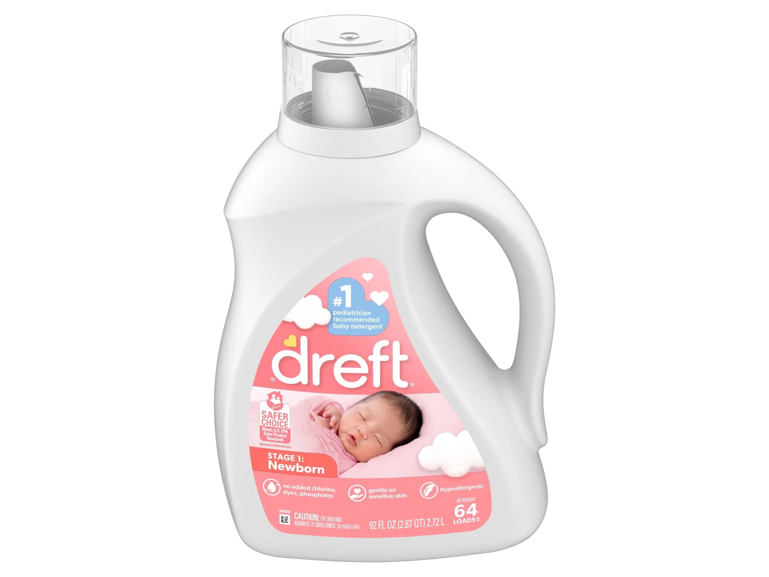 Dreft Liquid Laundry Detergent for Babies, Stage 1: Newborn, 168 fl oz (2x84 fl oz) | Pediatrician Recommended Gentle Clean - view 9