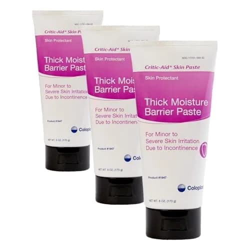 Coloplast Critic-Aid Skin Paste Skin Protectant Thick Moisture Barrier Paste, 6 Ounce (Each) Item 1947 (Pack of 3) | Thick Moisture Barrier for Sensitive Skin thumbnail 1
