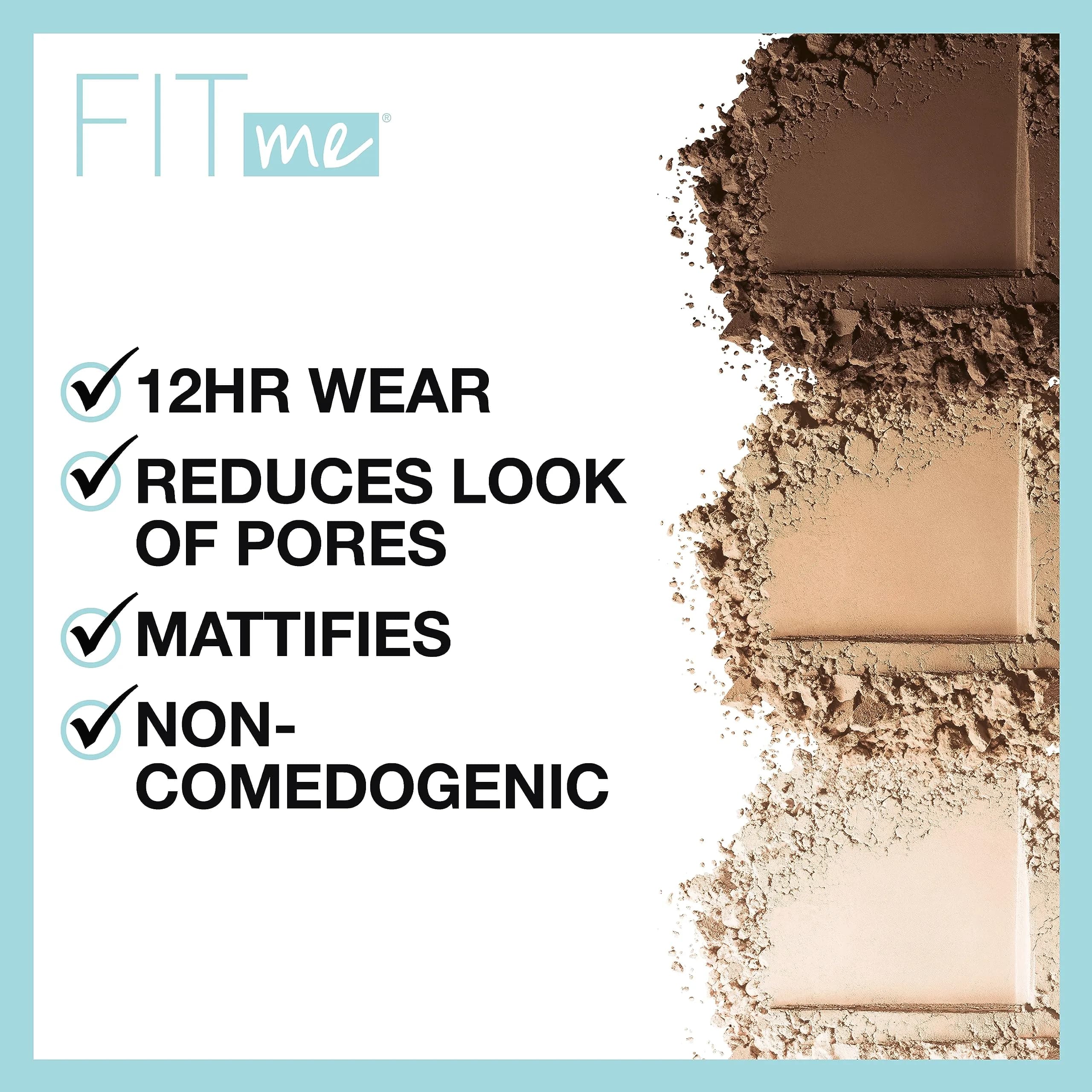 Maybelline Fit Me Matte + Poreless Powder, Warm Sun, 0.56 oz (16 g) (Pack of 2) | Shine Control & Poreless Finish - view 2