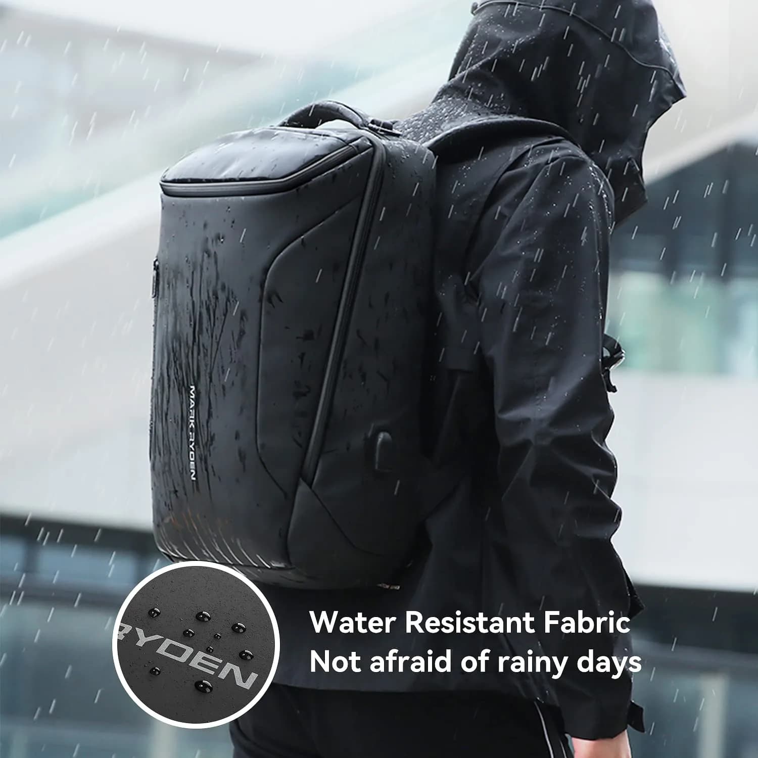 MARK RYDEN Business Backpack for Men, Waterproof High Tech Backpack with USB Charging Port, Fits 17.3 Inch Notebook | 30L Capacity - view 5