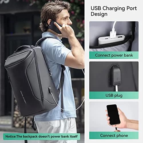 MARK RYDEN Business Backpack for Men, Waterproof High Tech Backpack with USB Charging Port, Fits 17.3 Inch Notebook | 30L Capacity thumbnail 3