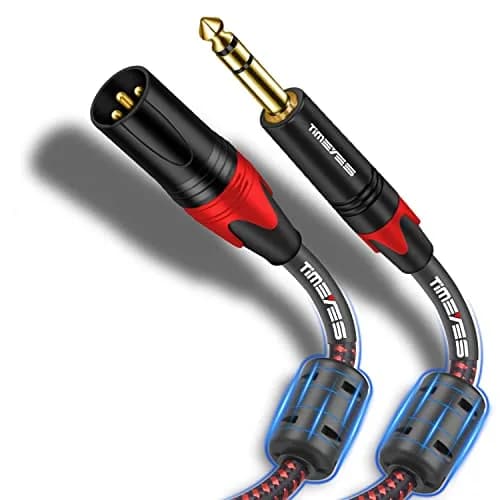 TIMEYES XLR to 6.35mm Jack Cable 1M (3FT) | Balanced Mic Cable with Gold-Plated Connectors thumbnail 1