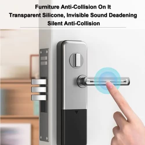 Uniticber Clear Furniture Bumpers, Adhesive Wall Pads, 4 Long | Impact-Absorbing PVC Strips for Walls & Furniture thumbnail 2