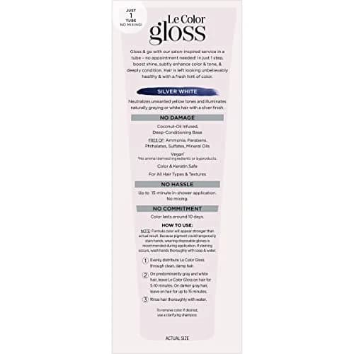L'Oreal Paris Le Color Gloss One Step Toning Gloss 4 Fl Oz | Neutralizes Brassiness & Adds Shine thumbnail 3