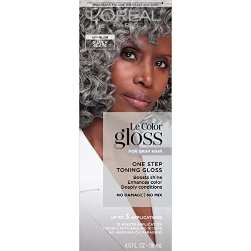 L'Oreal Paris Le Color Gloss One Step Toning Gloss 4 Fl Oz | In-Shower Gray Hair Toner with Deep Conditioning thumbnail 1