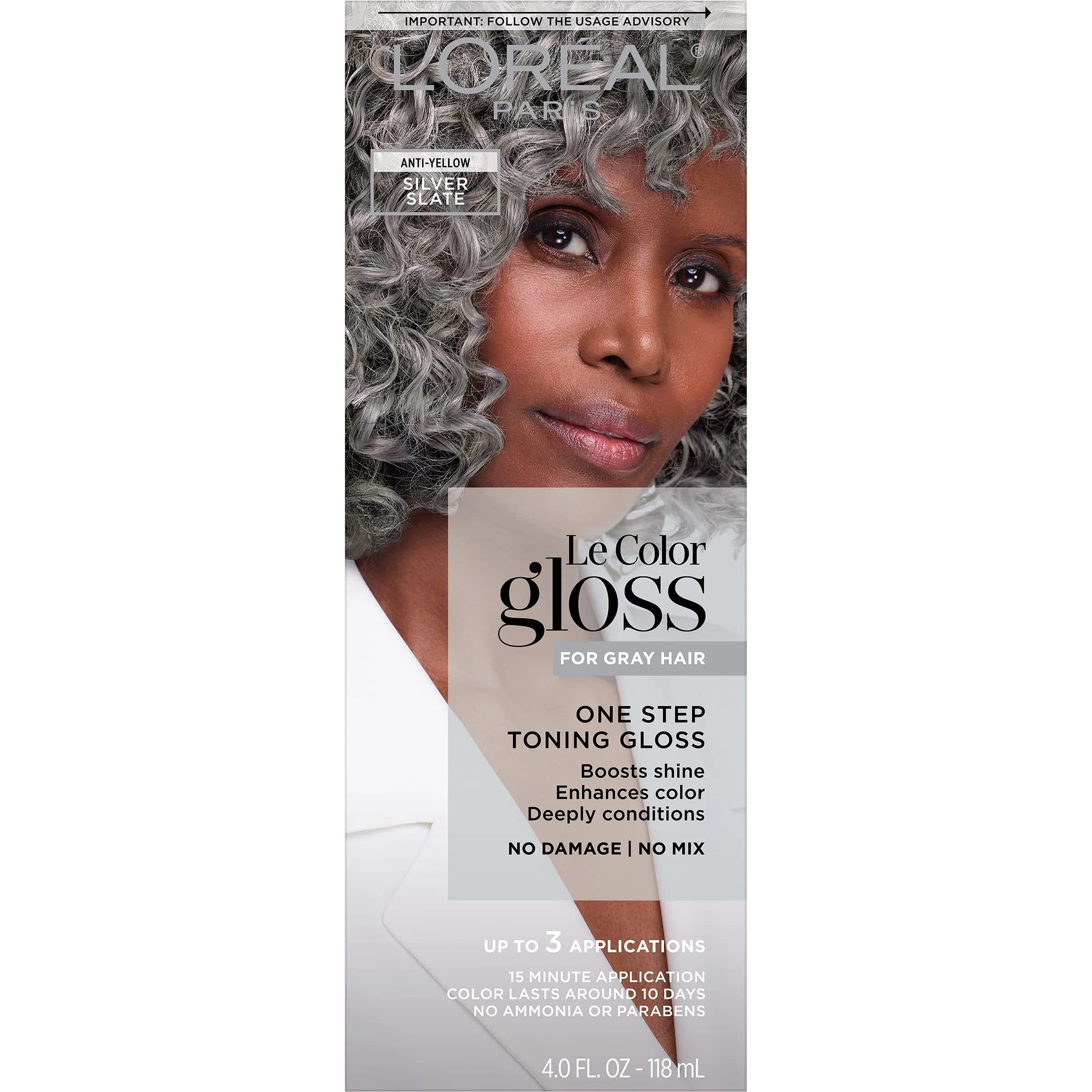 L'Oreal Paris Le Color Gloss One Step Toning Gloss 4 Fl Oz | In-Shower Gray Hair Toner with Deep Conditioning — Auburn