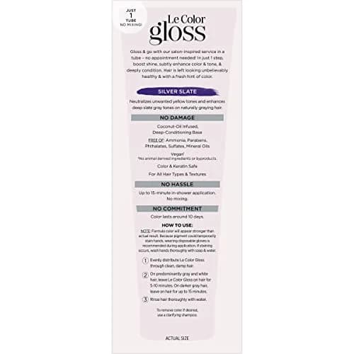L'Oreal Paris Le Color Gloss One Step Toning Gloss 4 Fl Oz | In-Shower Gray Hair Toner with Deep Conditioning thumbnail 3