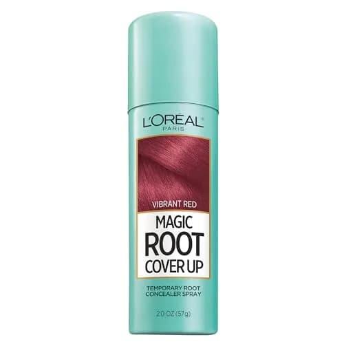 L'Oreal Paris Magic Root Cover Up Gray Hair Spray, Vibrant Red 59ml (2 oz) | Temporary Root Concealer for Instant Gray Coverage - main product image