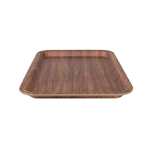 LUXE PARTY Mahogany Collection Serving Tray | Wooden Look, Dishwasher Safe, Freezer Safe, 9.5" x 13.6" thumbnail 5