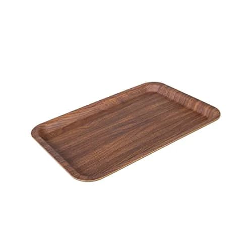 LUXE PARTY Mahogany Collection Serving Tray | Wooden Look, Dishwasher Safe, Freezer Safe, 9.5" x 13.6" thumbnail 2