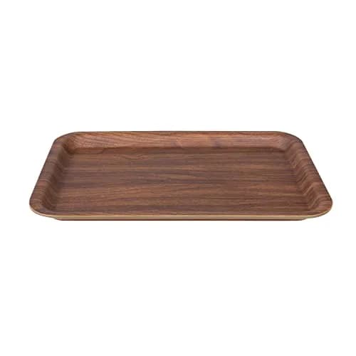 LUXE PARTY Mahogany Collection Serving Tray | Wooden Look, Dishwasher Safe, Freezer Safe, 9.5" x 13.6" thumbnail 3