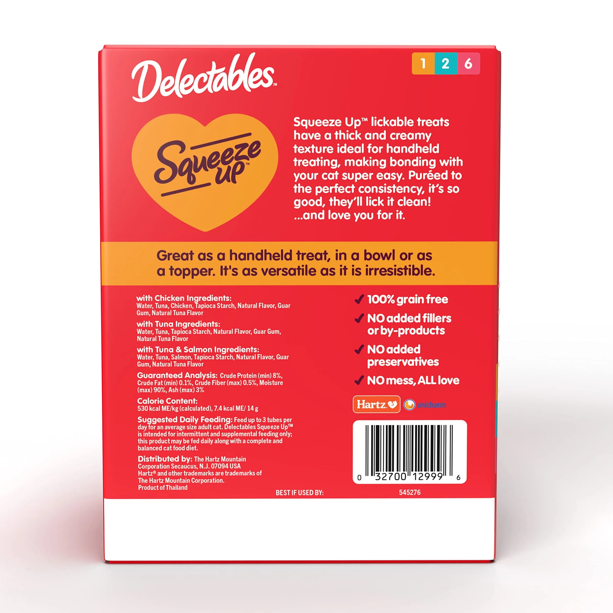 Delectables Squeeze Up Variety Pack Cat Treats 54 Tubes (27 oz / 765 g) | Interactive Lickable Puree for Bonding - view 7
