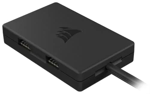 Corsair Internal 4-Port USB 2.0 Hub - 4X 9-Pin USB 2.0 Ports - Easy Magnetic Installation - Compatible with Most Intel® and AMD® Motherboards - Black thumbnail 1